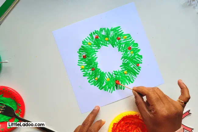wreath with fork painting