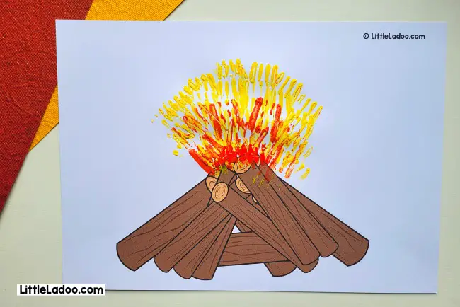 Campfire Fork Painting