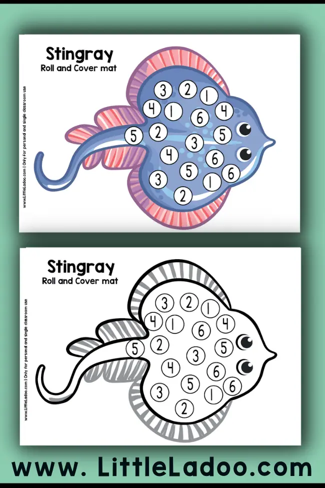Stingray Roll and cover mat Printable