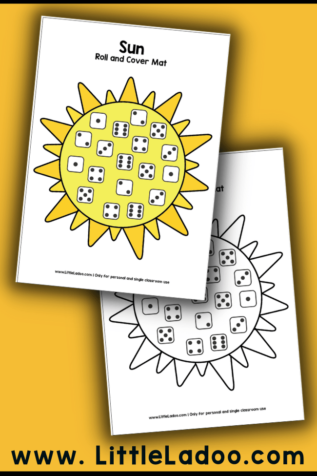 Sun roll and cover mat printable