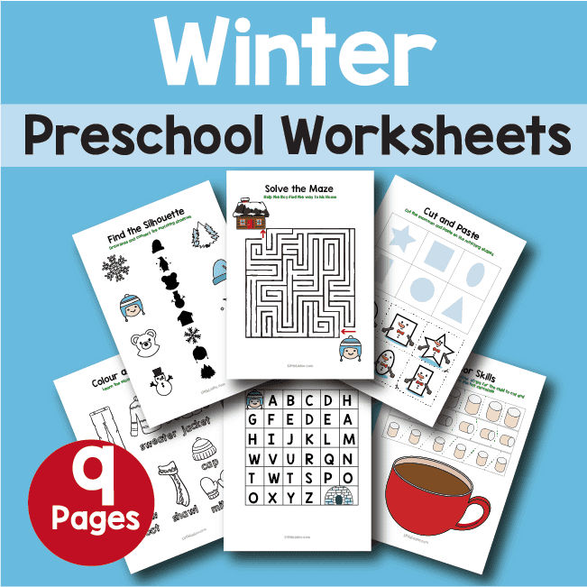 winter preschool worksheet