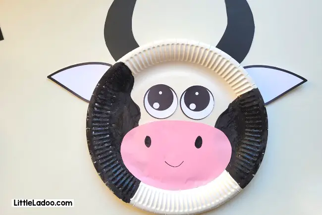 Paper plate cow - pongal craft for kids