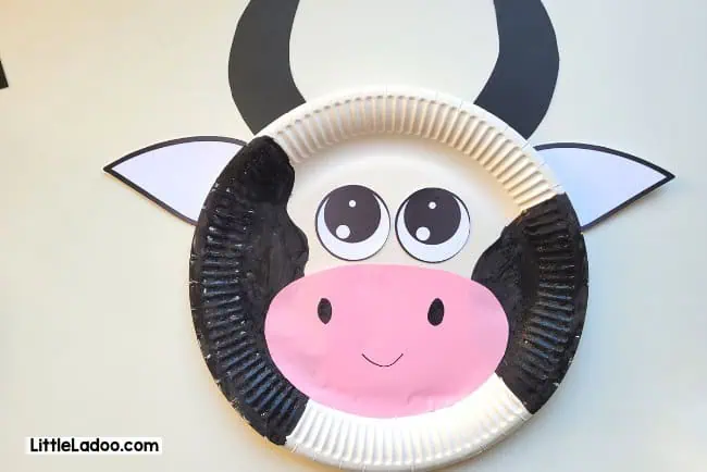Paper plate cow - pongal craft for kids