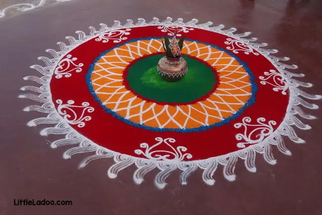Rangoli fo rKrishna Janmashtami
