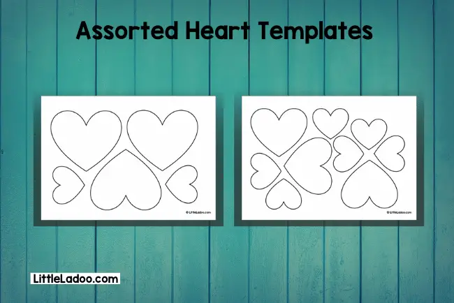 assorted heart templates