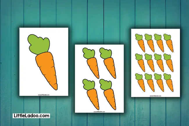 carrot template in colour