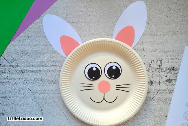 Paper plate Easter Bunny is here