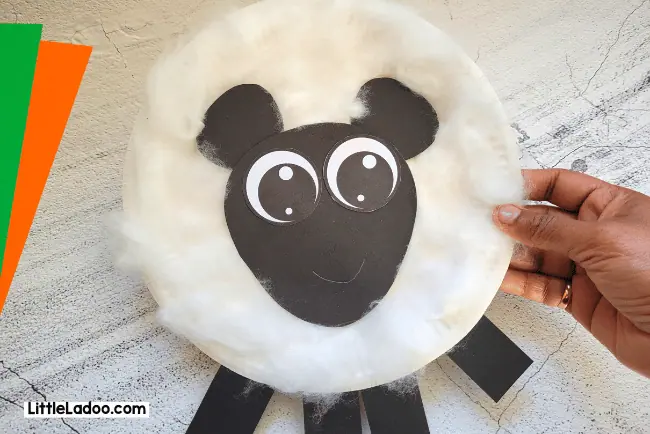 Paper plate sheep craft 