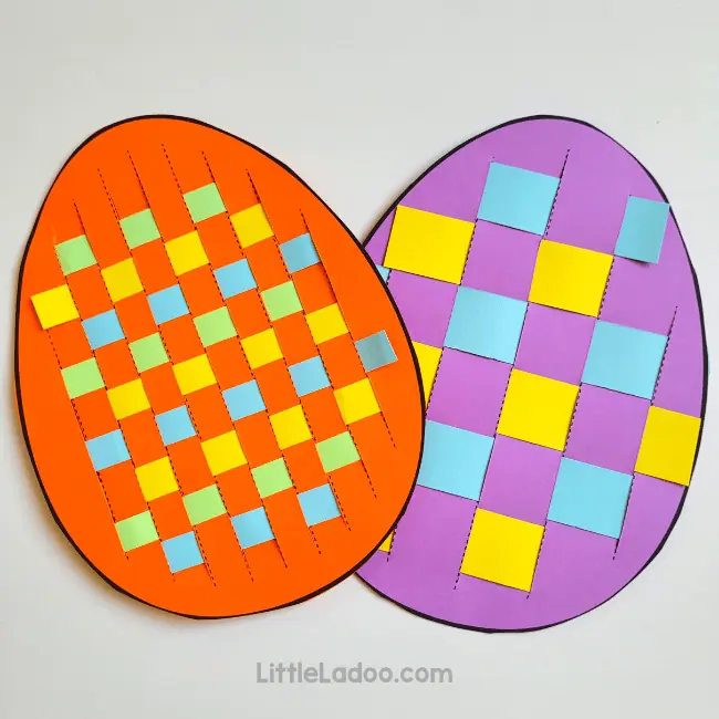 Paper Weaving Egg Craft Little Ladoo