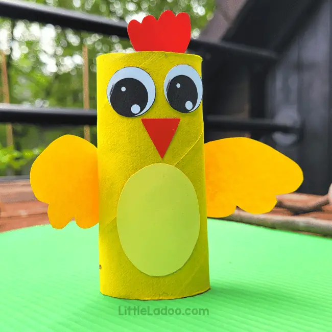 Toilet paper roll chick craft for kids