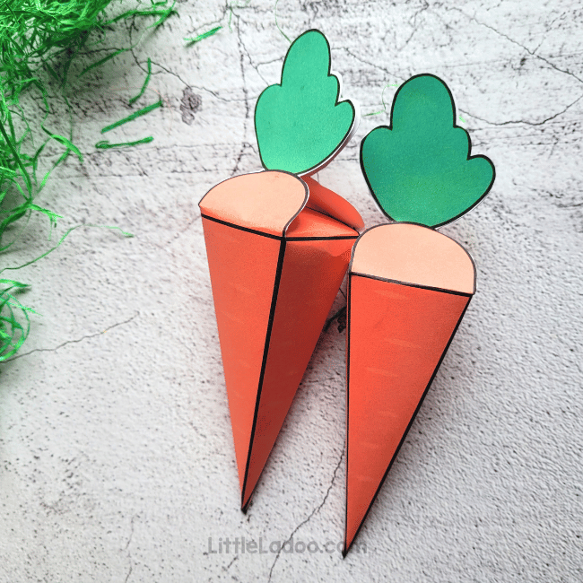 carrot craft -3d paper craft template
