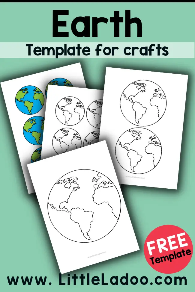 Earth template Printable