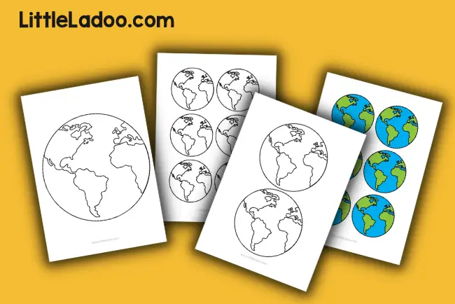 Earth day free printable Craft templates