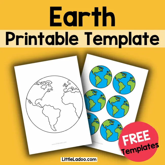 Earth Template Printable Little Ladoo
