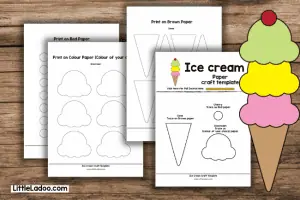 Ice Cream cone Craft { Free template }