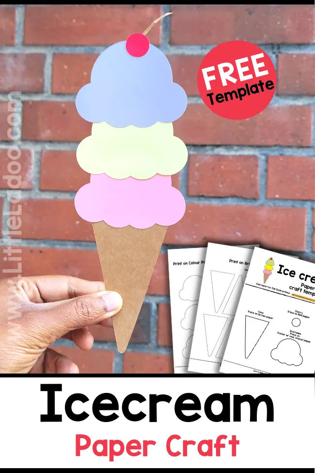 Easy icecream paper craft