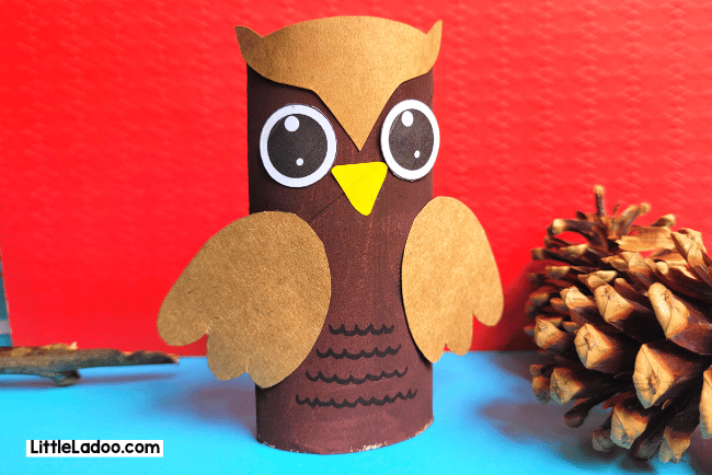 TP roll owl craft for kids