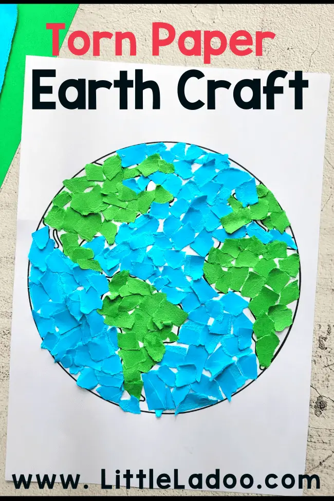 Torn Paper Earth Day craft