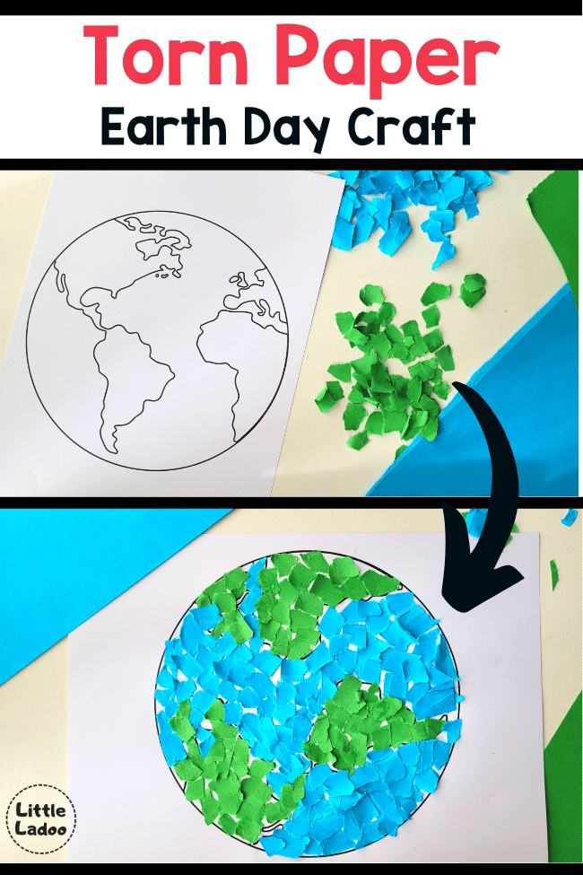 How to make torn Paper Earth craft