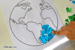 Torn Paper Earth Craft {Free Earth Template}