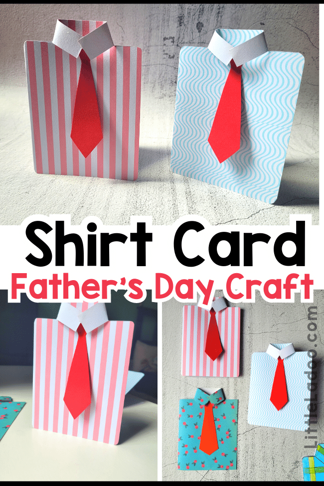 Father's Day Shirt Card Craft with free Template 