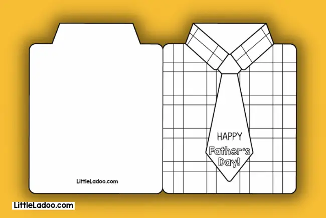 Free Printable Fathers day shirt Template