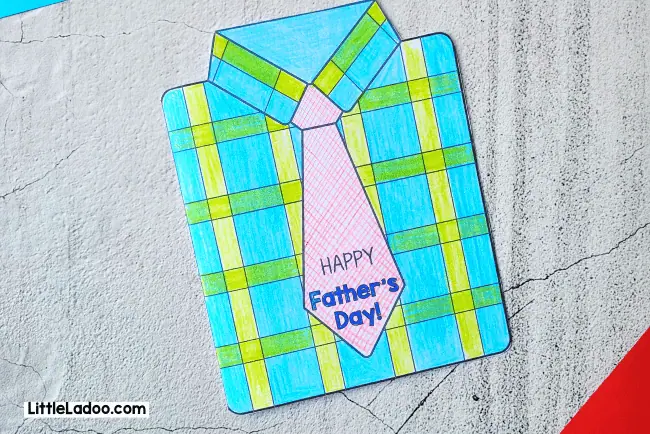 Shirt coloring card