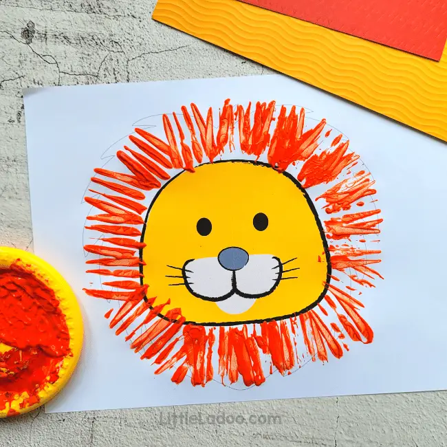 Fork painted lion Craft