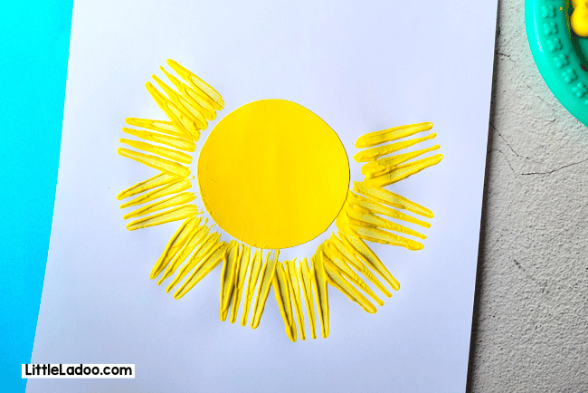 Fork painted sun craft