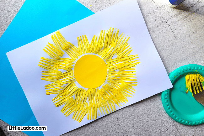 Sun fork painting