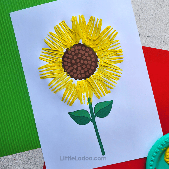 Fork painted sunflower Craft