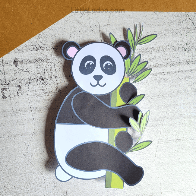 Giant Panda Cut and Paste Craft Little Ladoo