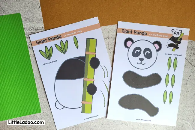 Giant panda Craft Template