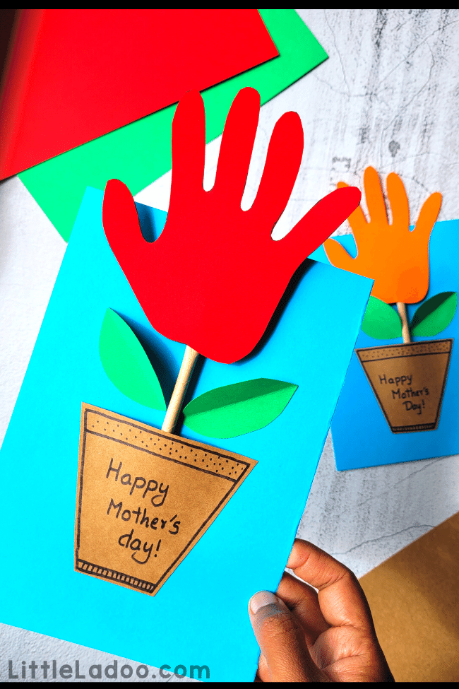 Handprint mother's day card 