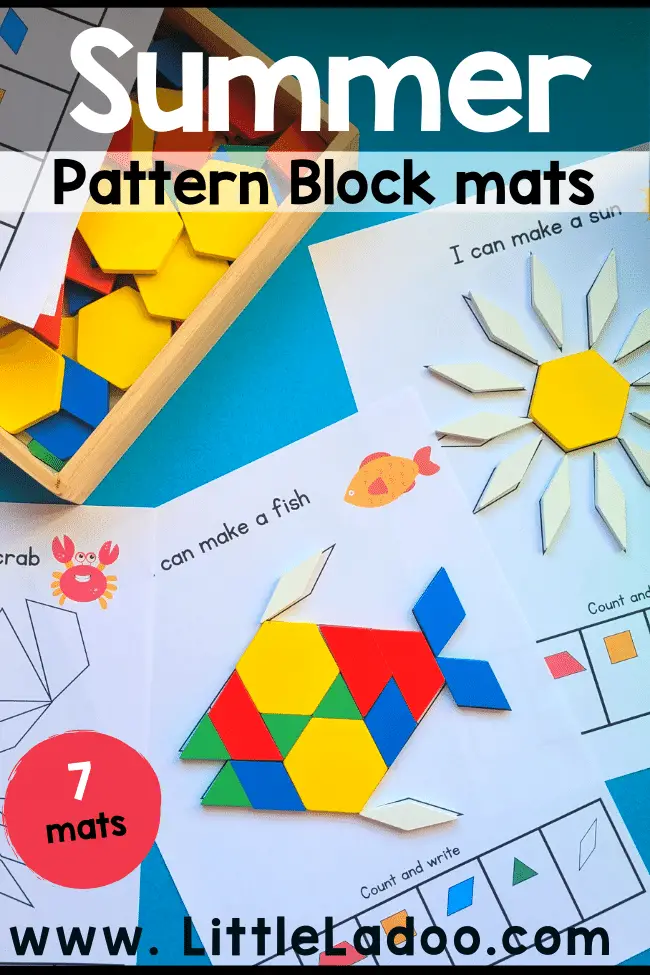 Summer Pattern Block Mat Printable