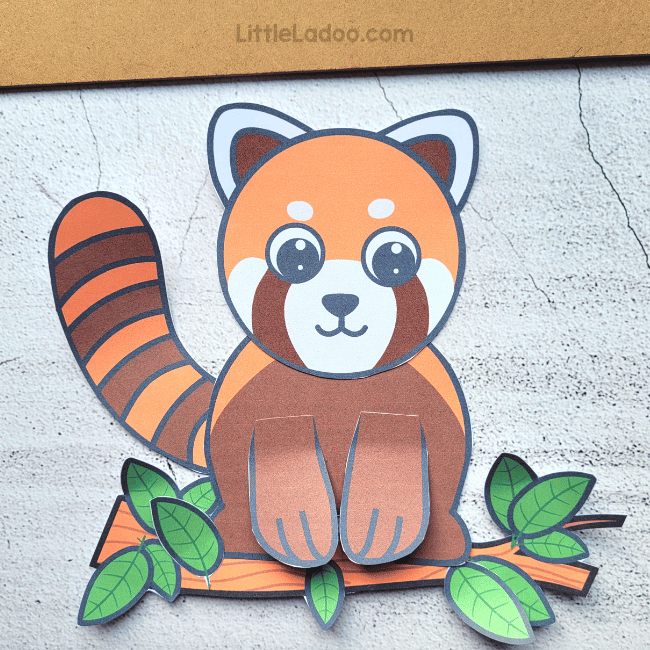 Red panda Cut and Paste Craft