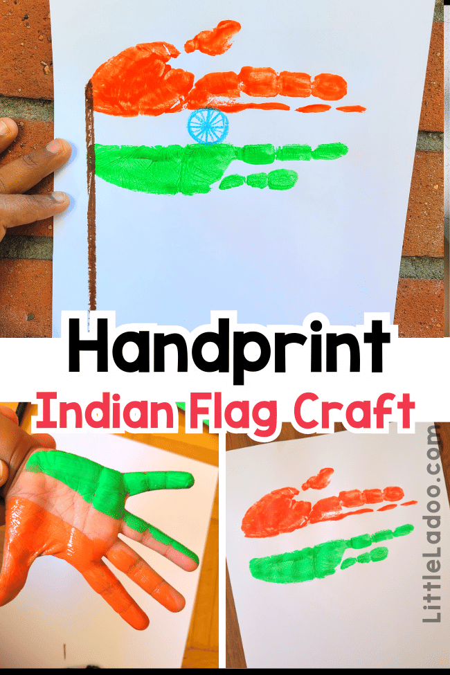 Handprint Indian Flag craft (2)