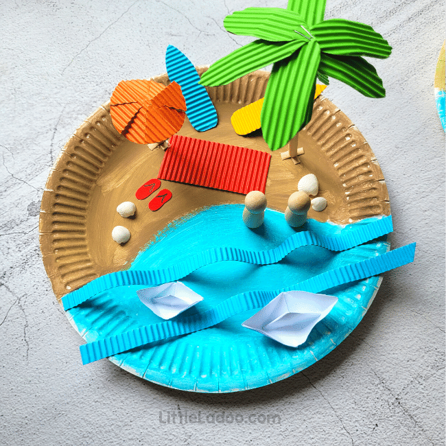 Paper plate Beach Craft