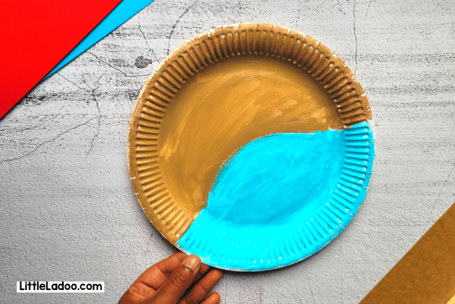 Paint Brown on a Paper plate
