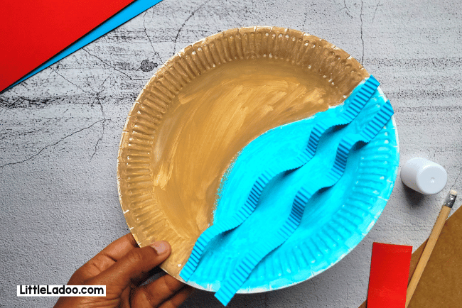 Add waves on the paper Plate