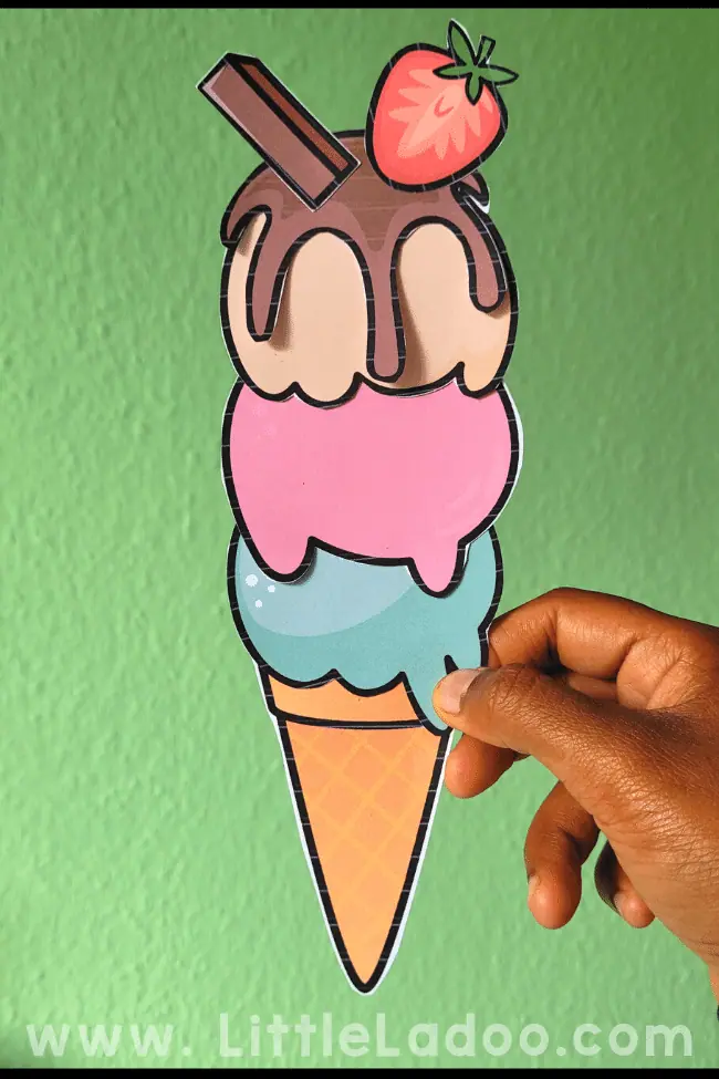 Ice Cream Cut and paste Craft