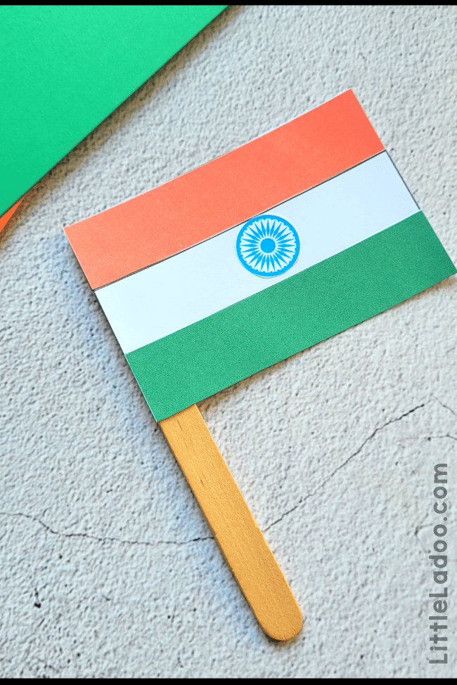 India Flag Craft - Cut and paste Template