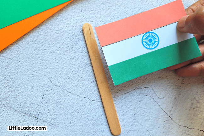 Cut and paste India Flag Craft