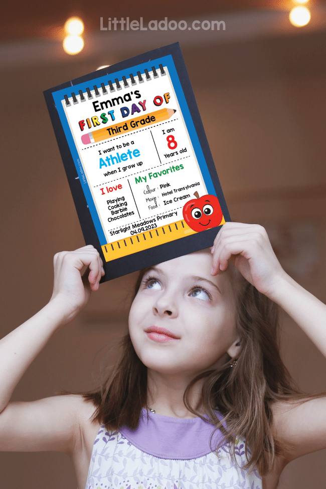 First Day of School Printable PDF Template