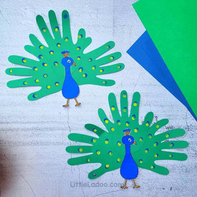 handprint peacock craft