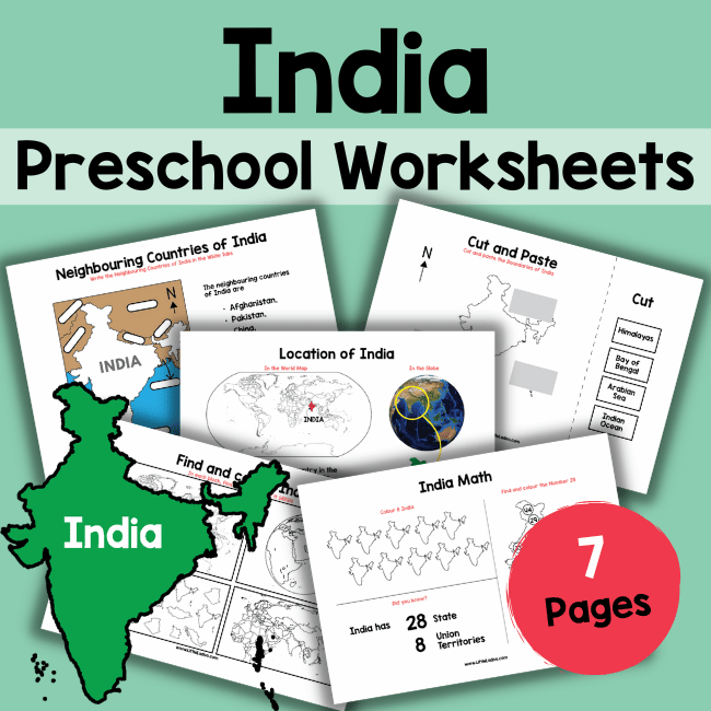 India Preschool Worksheet pack