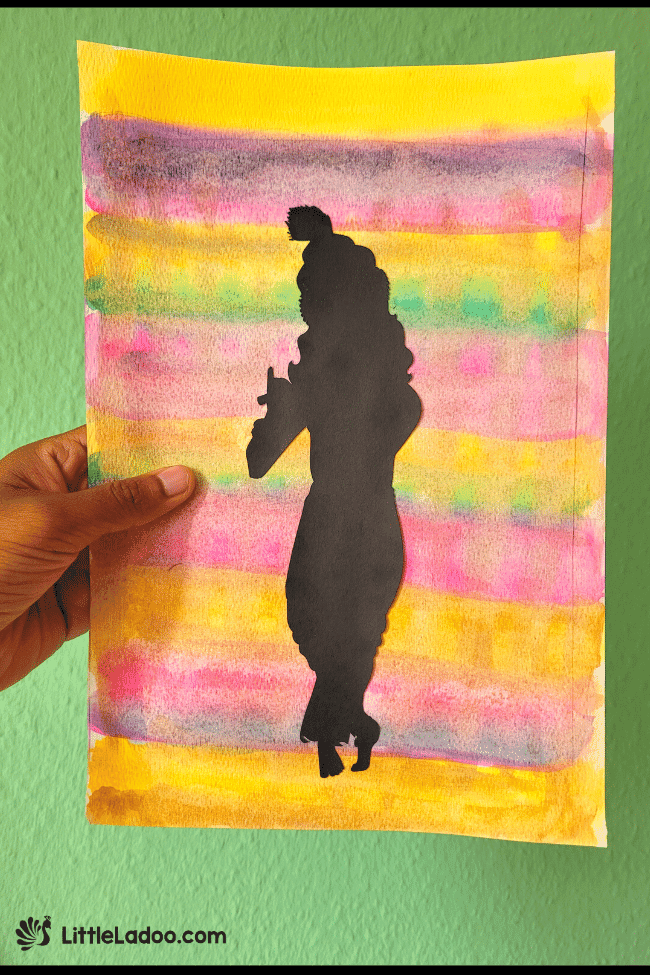 Krishna Silhoutte painting 