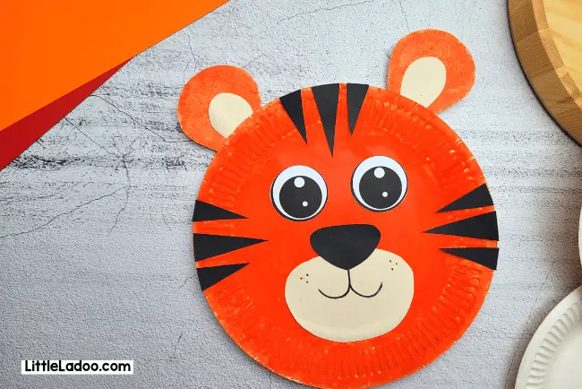 Paper plate Tiger Craft
