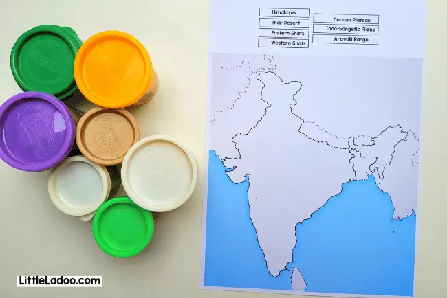 India Map free printable