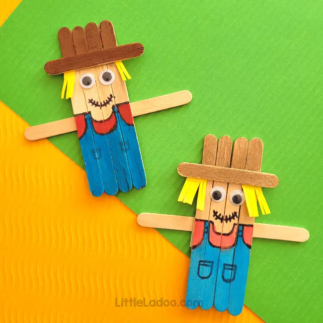 Popsicle Stick Scarecrow Craft
